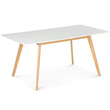 VICCO Table scandinave Extensible Inga 4-6 Personnes Blanche 120-160 cm