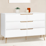 VICCO Commode 6 tiroirs Helsinki 115 cm scandinave Blanc