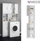 Vicco Meuble de Rangement de Salle de Bain Luis, Blanc, 32 x 190 cm