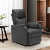 VICCO Fauteuil relax inclinable avec repose-pieds en simili cuir Giulia - Gris