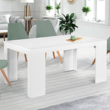 VICCO Table Console Extensible Orlando 6 Personnes 140 cm Bois Blanc