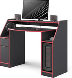 Vicco Bureau Informatique Bureau PC Bureau Gaming Joel Noir/Blanc/Noir-Rouge Bureau Bureau Gamer