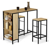 VICCO Ensemble Table de Bar Detroit et 2 tabourets Design Industriel