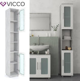 VICCO Ensemble mobilier de Salle de Bains VICCO RAYK - Salle de Bains, Miroir, lavabo, Meuble sous-Vasque, Meuble de Salle de Bains Blanc Beton