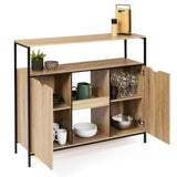 VICCO Meuble de Bar avec Portes et étagères Detroit Design Industriel, Cuisine, 113 cm x largeur 40 cm x Hauteur 94 cm