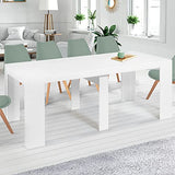 VICCO Table Console Extensible Orlando 10 Personnes 235 cm Bois Blanc