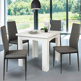 VICCO Table à Manger Extensible Dona 6-8 Personnes Blanche 80-160 cm