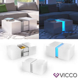 Vicco Table Basse Dandy, Blanc Haute Brillance, 71 x 31.5 cm