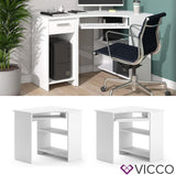 Vicco Bureau d'angle Odin, Blanc, 83 x 76 cm