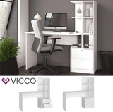 Vicco Bureau Denton, Blanc, 136 x 55 cm