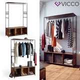 Vicco Armoire Fyrk, Chêne Rustique/Noir, 119.5 x 189 cm