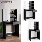 Vicco Coiffeuse Dekos, Noir, 75 cm