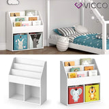 Vicco bibliothèque Enfant Luigi, Blanc, 72 x 79 cm sans boîtes Pliantes