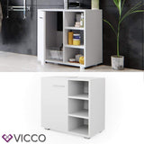 Vicco Meuble sous Vasque Simple Perry, Blanc, 60 x 55.6 cm