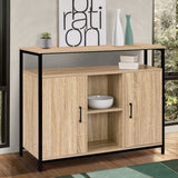 VICCO  Buffet 2 Portes Detroit avec étagère Design Industriel 100 cm