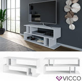 Vicco Meuble TV Karel, Blanc, 120 x 51 cm