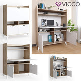 Vicco Secrétaire Bureau Berdi, Sonoma/Blanc, 110 x 45 cm