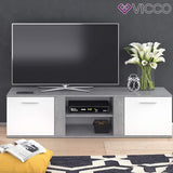 Vicco Meuble TV Novelli, Béton/Blanc, 40 x 41 cm