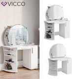 Vicco Coiffeuse Almina, Blanc, 100 cm