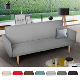 VICC Canapé lit 3 places clic clac en tissu inclinable design nordique Perle  Gris