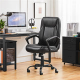 VICCO Chaise de Bureau Ergonomique en Similicuir Rembourré Bureau à roulettes