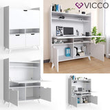 Vicco Secrétaire Bureau Berdi, Blanc, 110 x 45 cm