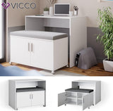 Vicco Bureau Flona, Blanc/Anthracite, 93 x 60 cm