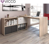 Vicco Bureau d'angle FlexPlus, Blanc, 137 x 60 cm