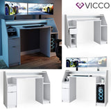 VICCO Bureau Informatique VICCO Joel, Bureau PC, Bureau Gamer, Bureau, Bureau Gaming, Blanc