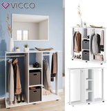 Vicco Armoire Robbie, Blanc, 130 x 120 cm