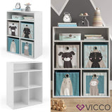 Vicco bibliothèque Enfant Luigi, Blanc, 72 x 90.2 cm 4 Compartiments