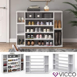 Vicco Armoire à chaussures Levin, Blanc, 116 x 87 cm