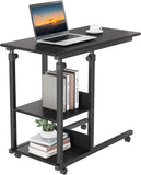 Table d'Appoint Mobile Réglable en Hauteur, Table Multiusage avec 4 roulettes