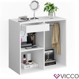 Vicco Armoire d'appoint Isabelle, Blanc, 80 x 75 cm