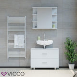 Vicco Meuble sous Vasque Simple Ilias, Blanc, 80 x 60.8 cm