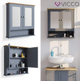 Vicco Armoire de Toilette Bianco, Gris, 56 x 58 cm