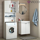 Vicco Armoire Machine à Laver, Blanc, 64 x 190 cm