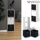 Vicco Meuble de Rangement Cube Hylda, Blanc, 29 x 83 cm