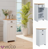 Vicco Meuble de Rangement de Salle de Bain Nino, Blanc/Chêne Artisan, 39.2 x 79 cm