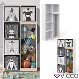 Vicco bibliothèque Enfant Marvin, Blanc, 72 x 143 cm