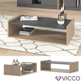 Vicco Table Basse Valentin, Sonoma/Anthracite, 90 x 26 cm