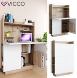 Vicco Secrétaire Bureau Alena, Sonoma/Blanc, 85 x 27 cm