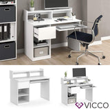 Vicco Bureau Keno, Blanc, 106 x 60 cm