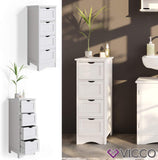 Vicco Meuble de Rangement de Salle de Bain Bianco, Blanc, 30 x 81 cm