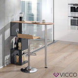 Vicco Table de Bar Vincent, Anthracite/Chêne de Force doré, 113 x 40 cm