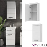 Vicco Armoire Murale de Salle de Bain Luna, Blanc, 37 x 77 cm