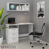 Vicco Bureau Meiko, Blanc, 120 x 50 cm