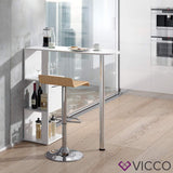 Vicco Table de Bar Vincent, Blanc, 113 x 40 cm