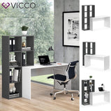 Vicco Bureau Mara, Blanc/Anthracite, 59 x 166.8 cm