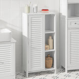 VICCO Meuble Bas Meuble Colonne Placard de Rangement Armoire pour Cuisine, Salle de Bain, Toilette, Meuble de Salle de Bain avec 1 Porte et 3 étagères Blanc 48x24x96 cm